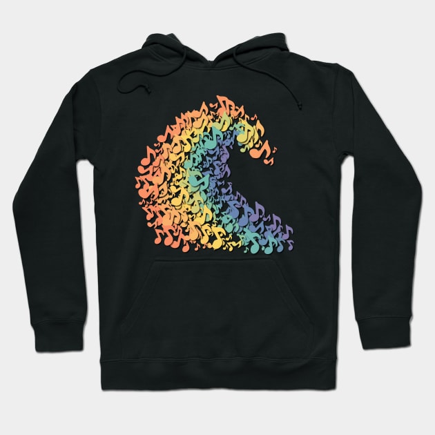 Dramabite The Great Wave of Music Hoodie by dramabite